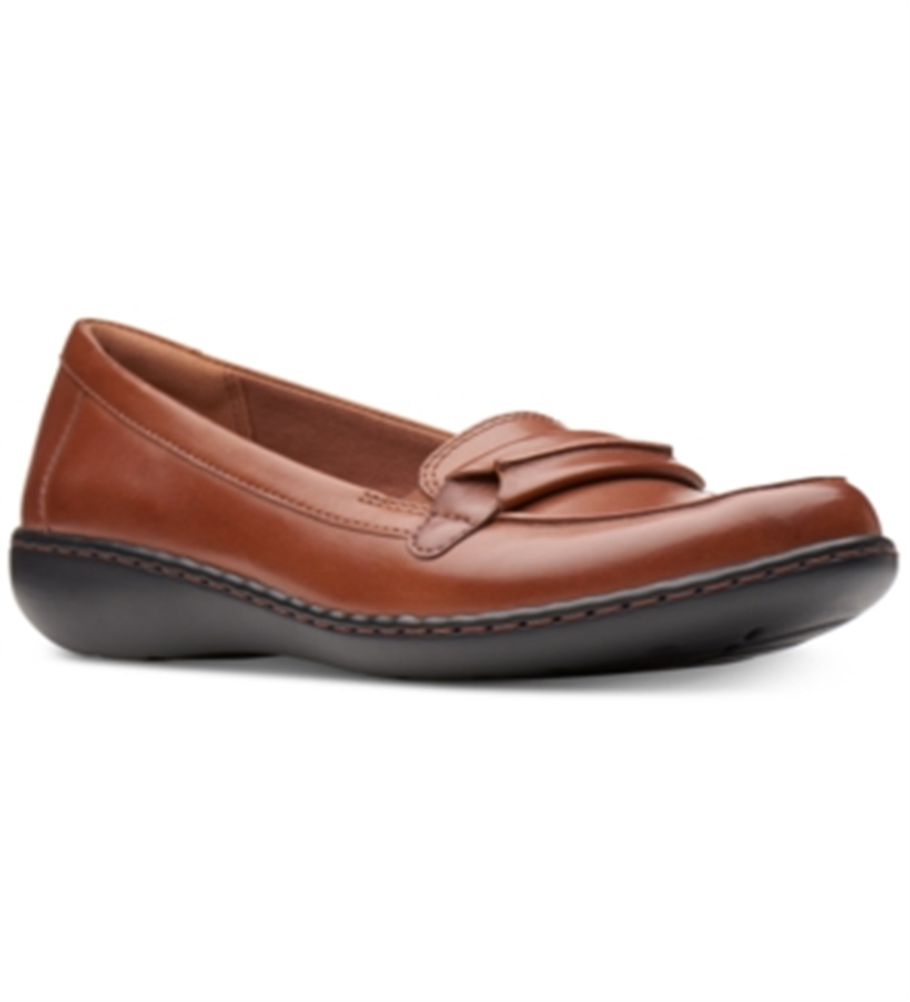 Clarks Women's Ashland Lily Loafer Brown Size 8 M