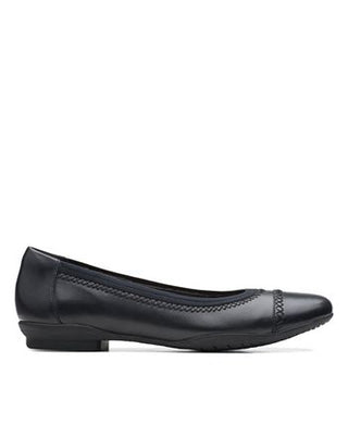Clarks Women's Collection Sara Bay Flats Black Size 8.5 M