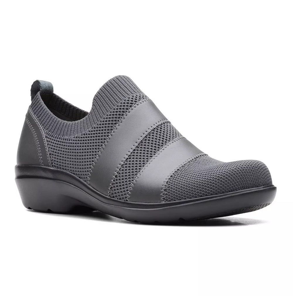 Clarks Women's Collection Sashlyn Edge Slip On Shoes Gray Size 6.5 W
