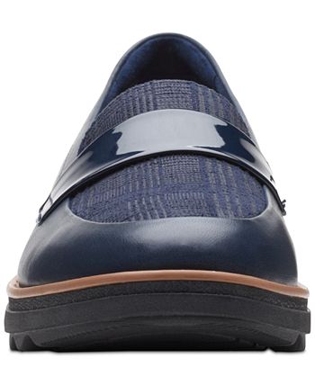 Clarks Women's Collection Sharon Gracie Loafers Blue Size 9.5 M
