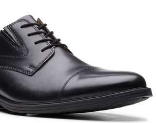 Clarks Men's Whiddon Cap Toe Oxfords Shoes Black Size 8.5 M