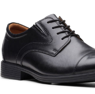 Clarks Men's Whiddon Cap Toe Oxfords Shoes Black Size 8.5 M