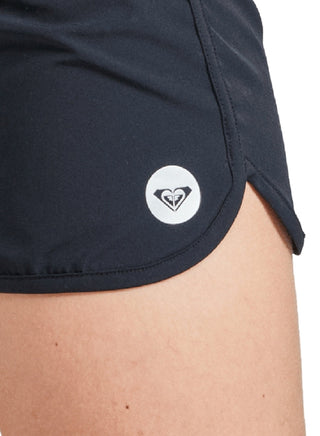 Roxy Women's Foldover Board Short Swimsuit Black Size Small