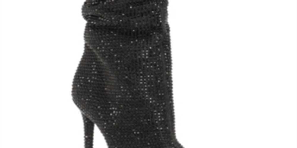 Jessica Simpson Women's Layzer Slouch Rhinestone Boots Black Size 7.5