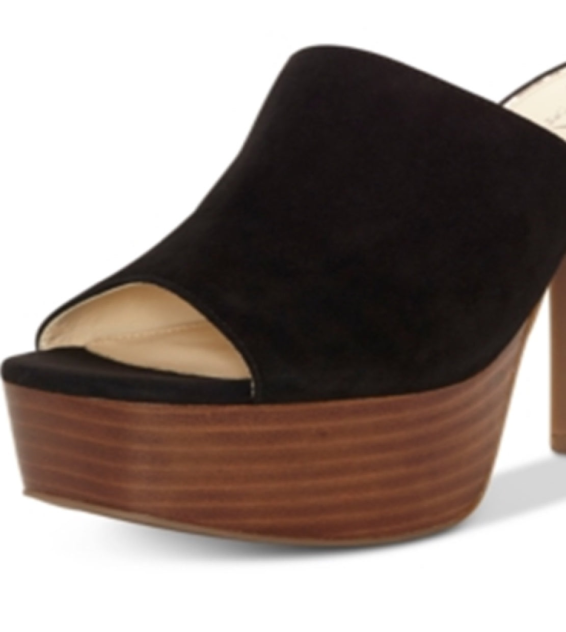 Jessica Simpson Women's Camree Suede Open Toe Platform Pumps Black Size 7 M