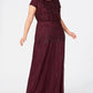 Adrianna Papell Women's Bead Illusion Blouson Dress Purple Size 22W