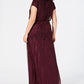 Adrianna Papell Women's Bead Illusion Blouson Dress Purple Size 22W