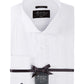 Michelsons Of London Men's Slim Fit Stretch Pleated Bib French Cuff Tuxedo Shirt White Size 16X32X33