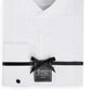 Michelsons Of London Men's Classic Fit Stretch Pleated Bib French Cuff Tuxedo Shirt White Size 16.5X34X35