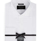 Michelsons Of London Men's Classic Fit Stretch Pleated Bib French Cuff Tuxedo Shirt White Size 16.5X34X35