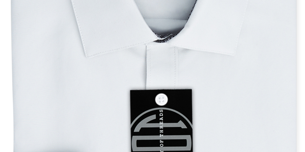 Society Of Threads Men's Slim Fit Non Iron Performance Solid Dress Shirt Grey SizeMedium