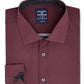 Society Of Threads Men's Slim Fit Performance Stretch Diamond Dress Shirt Red Size Medium