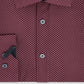 Society Of Threads Men's Slim Fit Performance Stretch Diamond Dress Shirt Red Size Medium