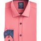 Society Of Threads Men's Slim Fit Moisture Wicking Wrinkle Free Dress Shirt Orange Size XX-Large