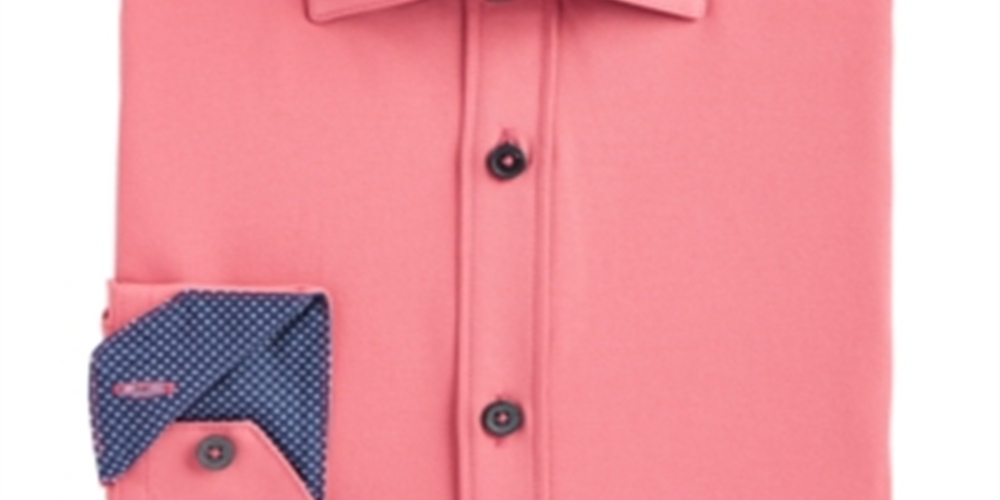 Society Of Threads Men's Slim Fit Moisture Wicking Wrinkle Free Dress Shirt Orange Size XX-Large