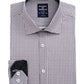 Society Of Threads Men's Slim Fit Non Iron Performance Stretch Check Dress Shirt Black Size Small