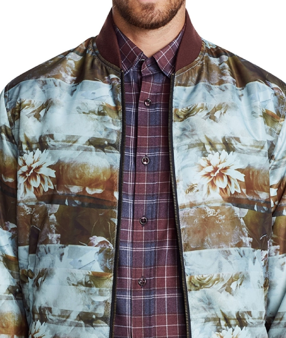 Brooklyn Brigade Men's Hunter Reversible Bomber Brown Size Large