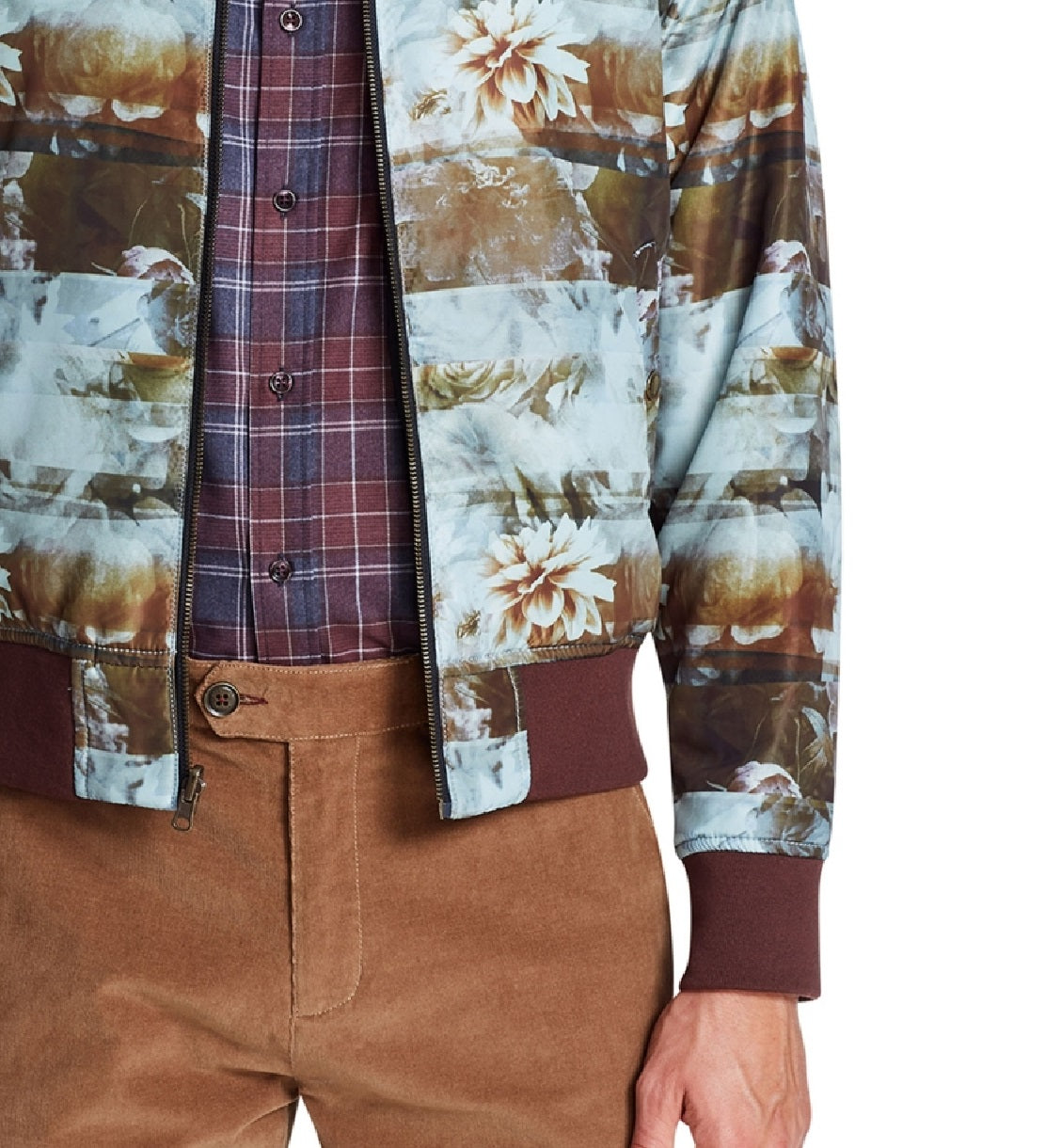 Brooklyn Brigade Men's Hunter Reversible Bomber Brown Size Large