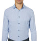 Construct Men's Slim Fit Micro Print Cooling Comfort Dress Shirt Blue Size Small