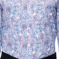 Society Of Threads Men's Slim Fit Performance Paisley Print Dress Shirt Blue Size Medium