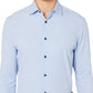Construct Men's Slim Fit Solid Performance Stretch Dress Shirt Blue Size Large