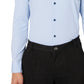 Construct Men's Slim Fit Solid Performance Stretch Dress Shirt Blue Size Large