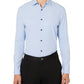 Construct Men's Slim Fit Solid Performance Stretch Dress Shirt Blue Size Large