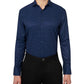 Society Of Threads Men's Slim Fit Non Iron Performance Stretch Dot Print Dress Shirt Blue Size X-Large