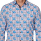 Society Of Threads Men's Slim Fit Floral Performance Dress Shirt Gray Size XX-Large