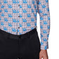 Society Of Threads Men's Slim Fit Floral Performance Dress Shirt Gray Size XX-Large