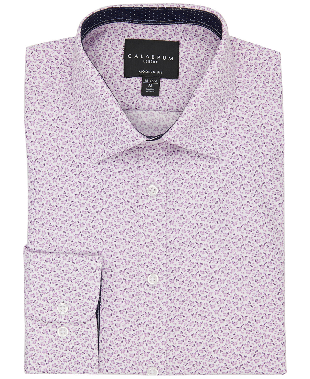 Calabrum Men's Regular Fit Performance Dress Shirt Purple Size X-Large