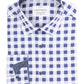 Construct Men's Slim Fit Stretch Cooling Comfort Printed Dress Shirt Blue Size M