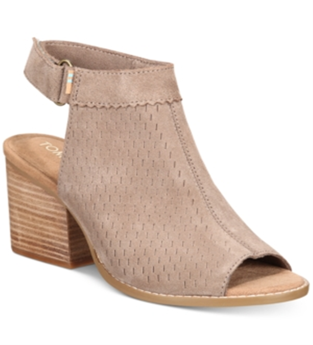 Toms Women's Grenada Open Toe Bootie Brown Size 8