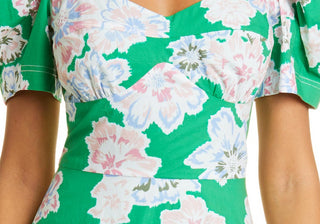 Tanya Taylor Danielle Dress in Kelly Green Floral, Size 6