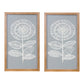 Framed Paper Mache Flower Wall Art (Set of 2)