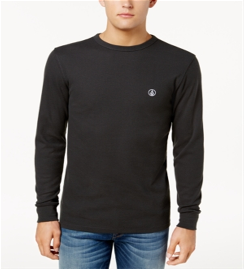 Volcom Men's Juan Largo Thermal Long Sleeve T-Shirt Black Size Medium