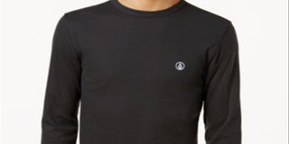 Volcom Men's Juan Largo Thermal Long Sleeve T-Shirt Black Size Medium