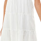 Crystal Doll Junior's Knit Eyelet A Line Dress White Size Small