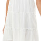 Crystal Doll Junior's Knit Eyelet A Line Dress White Size X-Large