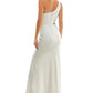 Crystal Doll Junior's One Shoulder Gown White Size 3