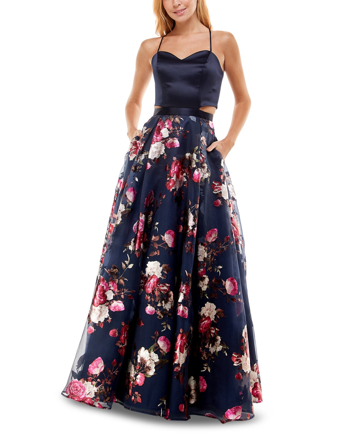 Crystal Dolls Women's Sweetheart Neckline Full Length Prom Gown Dress Blue Size 11