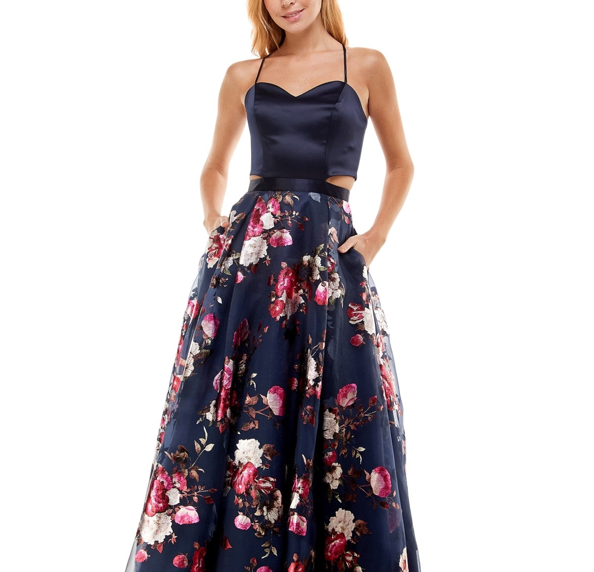 Crystal Dolls Women's Sweetheart Neckline Full Length Prom Gown Dress Blue Size 11