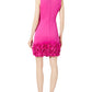 Donna Ricco Women's Ruffle Hem Sheath Dress Pink Size 6