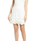 Donna Ricco Women's Cupcake Hem Scuba Sheath Dress White Size 10