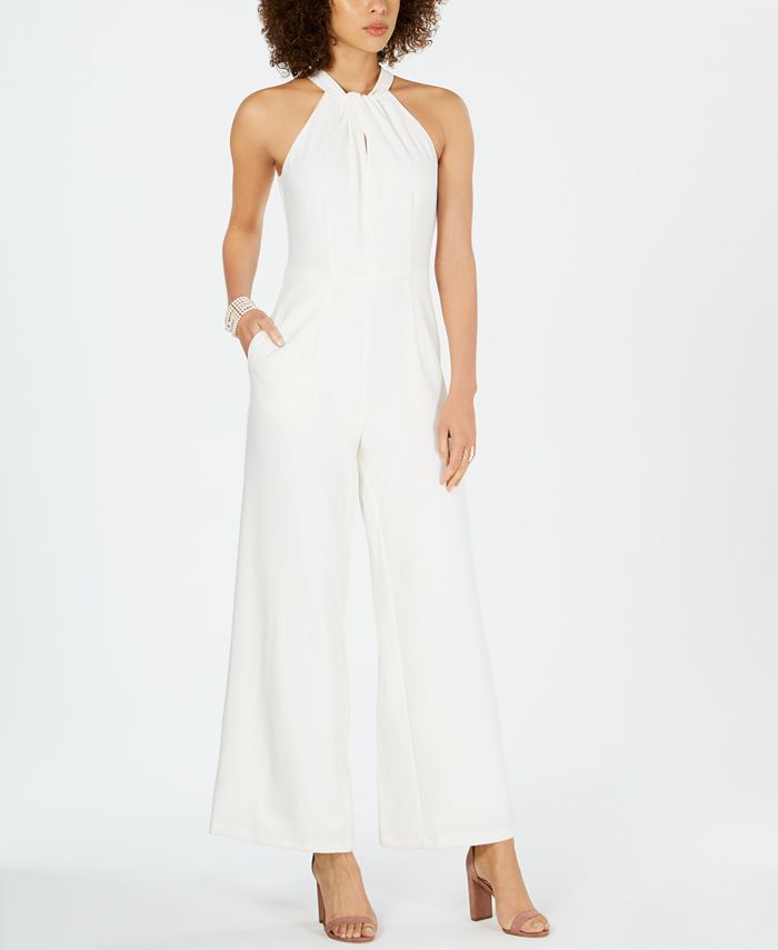 Julia Jordan Women's Halter Neck Jumpsuit White Size 4