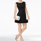 Donna Ricco Women's Ruffle Hem Sheath Dress Black Size 8