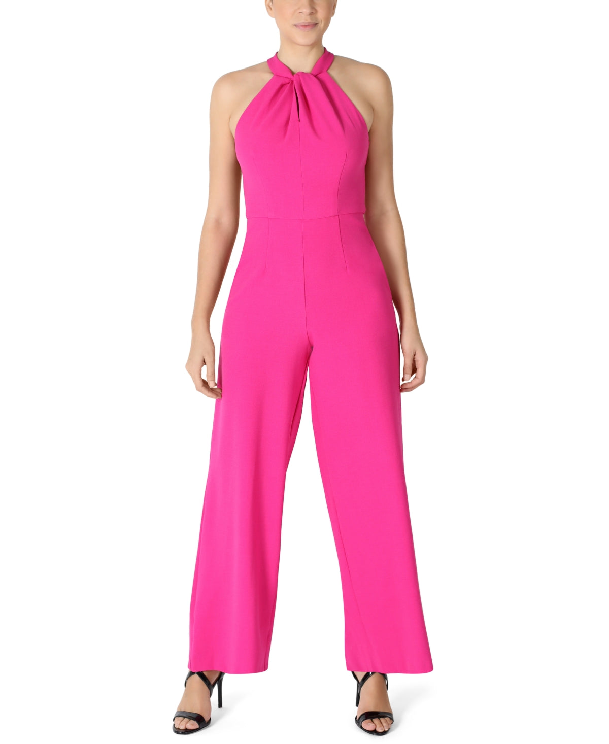 Julia Jordan Women's Halter Neck Jumpsuit Pink Size 4