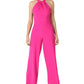Julia Jordan Women's Halter Neck Jumpsuit Pink