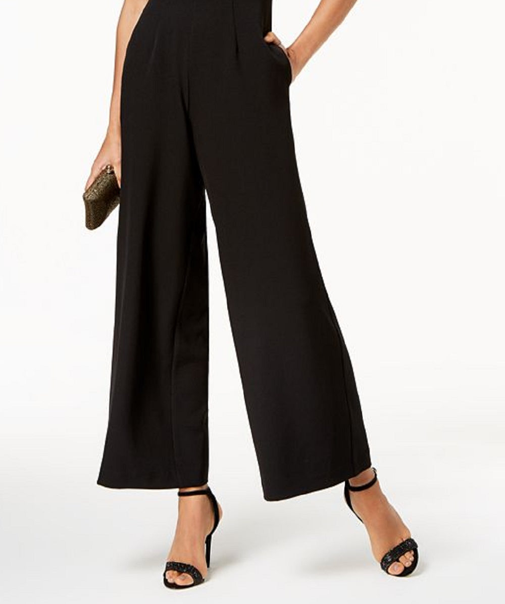 Donna Ricco Women's Sleeveless Hardware Embellished Jumpsuit Blue Size 10