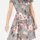 Robbie Bee Women's Floral Menswear Print Dress Black/Pink Size Petite M